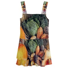 Pumpkin Vegetables Autumn Kids  Layered Skirt Swimsuit by Pakrebo