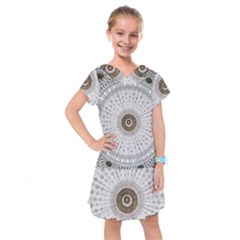 Cami Texture Pattern Architecture Kids  Drop Waist Dress by Pakrebo