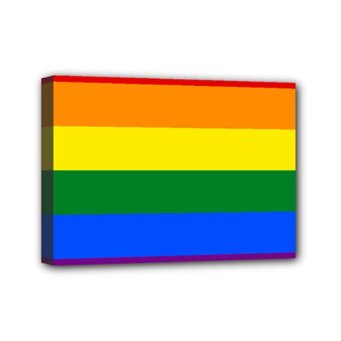 Lgbt Rainbow Pride Flag Mini Canvas 7  X 5  (stretched) by lgbtnation