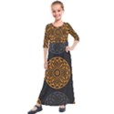 Background Design Pattern Tile Kids  Quarter Sleeve Maxi Dress View1