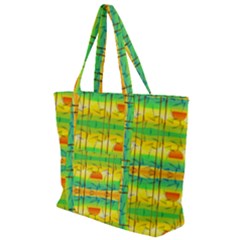 Birds Beach Sun Abstract Pattern Zip Up Canvas Bag by HermanTelo