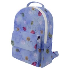 Ladybug Blue Nature Flap Pocket Backpack (small) by HermanTelo