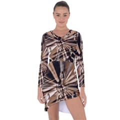 Music Clef Tones Asymmetric Cut-out Shift Dress by HermanTelo