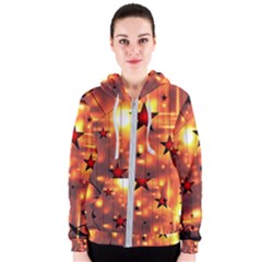 Star Radio Light Effects Magic Women s Zipper Hoodie by HermanTelo