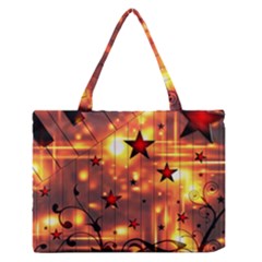 Star Radio Light Effects Magic Zipper Medium Tote Bag by HermanTelo