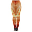Abstract Orange Triangle Lightweight Velour Leggings View2