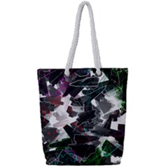 Abstract Science Fiction Full Print Rope Handle Tote (small) by HermanTelo