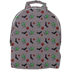 Halloween Witch Pattern Grey Mini Full Print Backpack by snowwhitegirl
