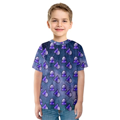 Kawaii Space Rocket Pattern Kids  Sport Mesh Tee by snowwhitegirl
