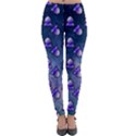 Kawaii Space Rocket Pattern Lightweight Velour Leggings View1