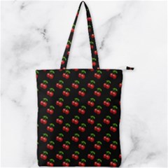 Retro Black Cherries Double Zip Up Tote Bag by snowwhitegirl