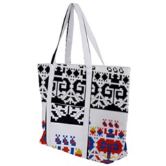 Folk Art Fabric Zip Up Canvas Bag by HermanTelo