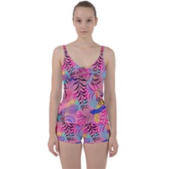 Illustration Reason Leaves Tie Front Two Piece Tankini by HermanTelo