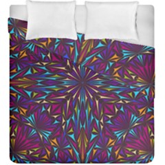 Kaleidoscope Triangle Curved Duvet Cover Double Side (king Size) by HermanTelo