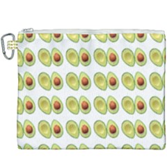 Pattern Avocado Green Fruit Canvas Cosmetic Bag (xxxl) by HermanTelo