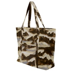 Mountains Ocean Clouds Zip Up Canvas Bag by HermanTelo