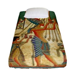 Egyptian Man Sun God Ra Amun Fitted Sheet (single Size) by Sapixe