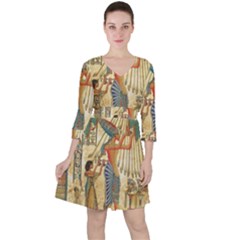 Egyptian Man Sun God Ra Amun Ruffle Dress by Sapixe
