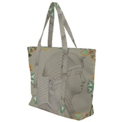 Pharaoh Egyptian Design Man King Zip Up Canvas Bag by Sapixe