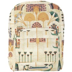 Egyptian Paper Papyrus Hieroglyphs Full Print Backpack by Sapixe