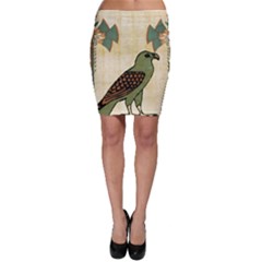 Egyptian Paper Papyrus Bird Bodycon Skirt by Sapixe