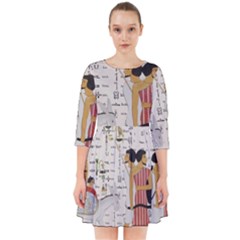 Egyptian Design Men Worker Slaves Smock Dress by Sapixe