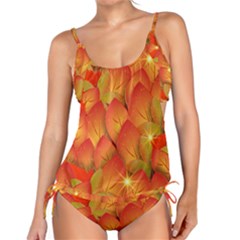Pattern Texture Leaf Tankini Set by HermanTelo