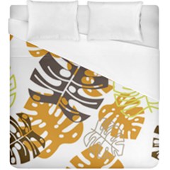 Pattern Leaves Duvet Cover (king Size) by HermanTelo