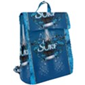 Sport, Surfboard With Water Drops Flap Top Backpack View2