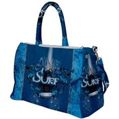 Sport, Surfboard With Water Drops Duffel Travel Bag by FantasyWorld7