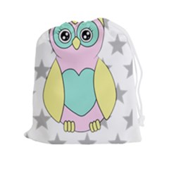 Sowa Child Owls Animals Drawstring Pouch (xxl) by Sapixe