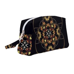 Fractal Stained Glass Ornate Wristlet Pouch Bag (medium) by Sapixe