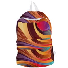 Abstract Colorful Background Wavy Foldable Lightweight Backpack by Sapixe