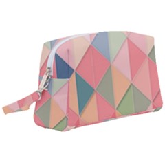 Background Geometric Triangle Wristlet Pouch Bag (large) by Sapixe