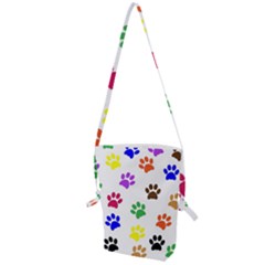 Pawprints Paw Prints Paw Animal Folding Shoulder Bag by Sapixe