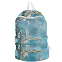 Cute Baby Is Coming With Stork Foldable Lightweight Backpack by FantasyWorld7