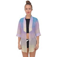 Sunrise Sunset Colours Background Open Front Chiffon Kimono by HermanTelo