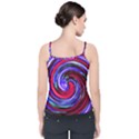 Swirl Vortex Motion Velvet Spaghetti Strap Top View2