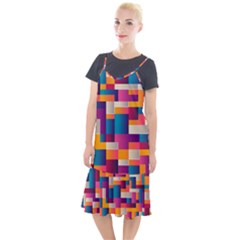 Abstract Geometry Blocks Camis Fishtail Dress by Bajindul