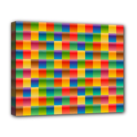 Background Colorful Abstract Deluxe Canvas 20  X 16  (stretched) by Bajindul