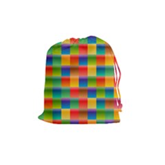 Background Colorful Abstract Drawstring Pouch (medium) by Bajindul