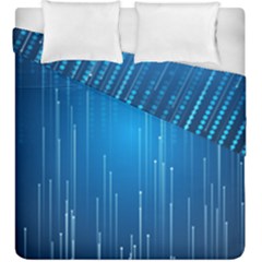 Abstract Rain Space Duvet Cover Double Side (king Size) by Bajindul