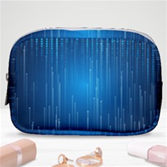 Abstract Rain Space Make Up Pouch (small) by Bajindul