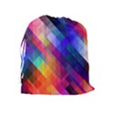 Abstract Background Colorful Pattern Drawstring Pouch (XL) View2
