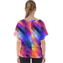 Abstract Background Colorful Pattern V-Neck Dolman Drape Top View2