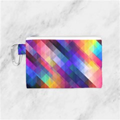 Abstract Background Colorful Pattern Canvas Cosmetic Bag (small) by Bajindul