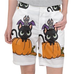 Halloween Cute Cat Pocket Shorts by Bajindul