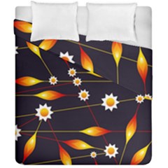 Flower Buds Floral Background Duvet Cover Double Side (california King Size) by Bajindul