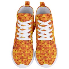 Background Triangle Circle Abstract Women s Lightweight High Top Sneakers by Bajindul