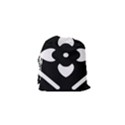 Pattern Flower Black Drawstring Pouch (XS) View2